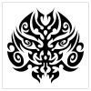 tribal mask tattoo pic idea